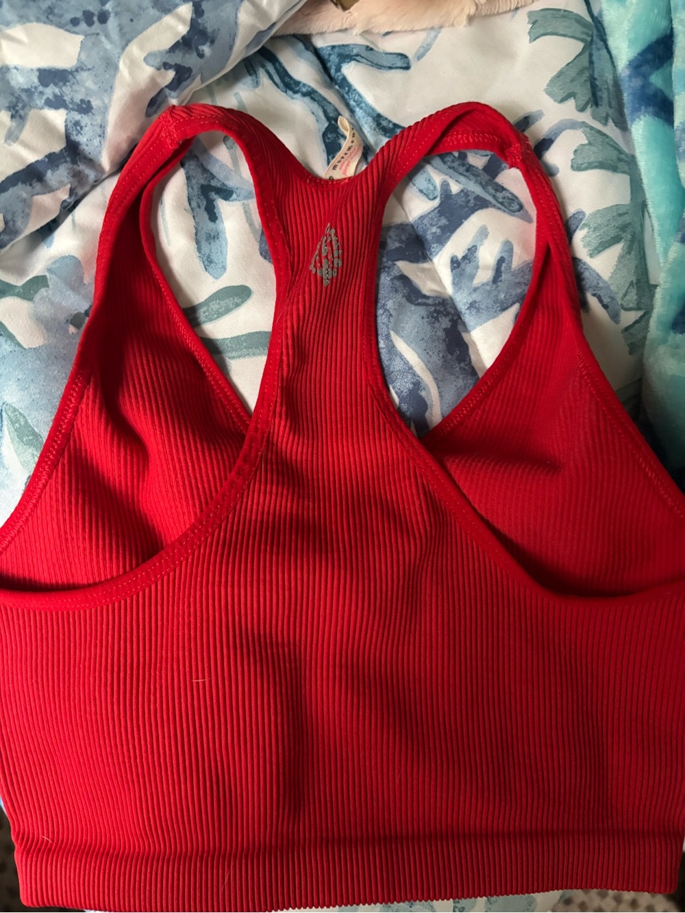 FP Movement by Free People Ribbed Red Racerback Tank - Picture 2 of 2